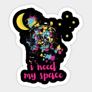 Cat - i need my space Sticker